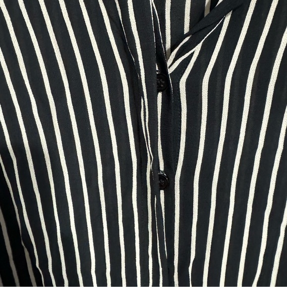 Reformation Arlington blouse black striped small - Picture 3 of 8